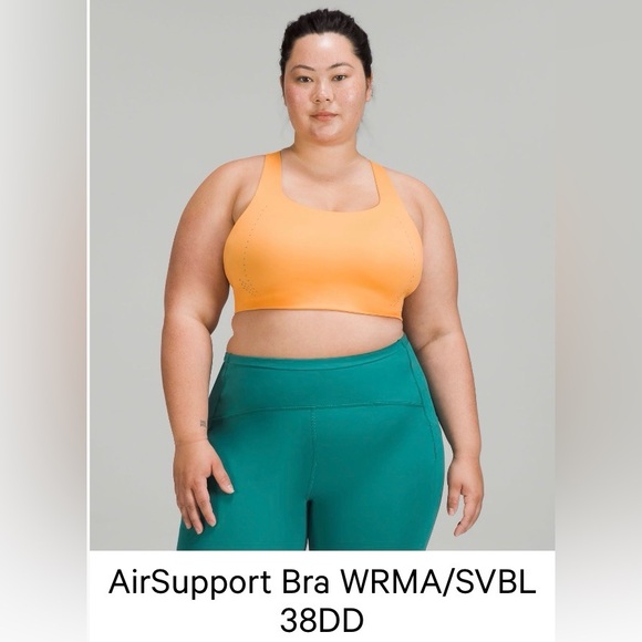 Lululemon AirSupport Bra – Wild Orange– Size 38DD - Picture 2 of 9